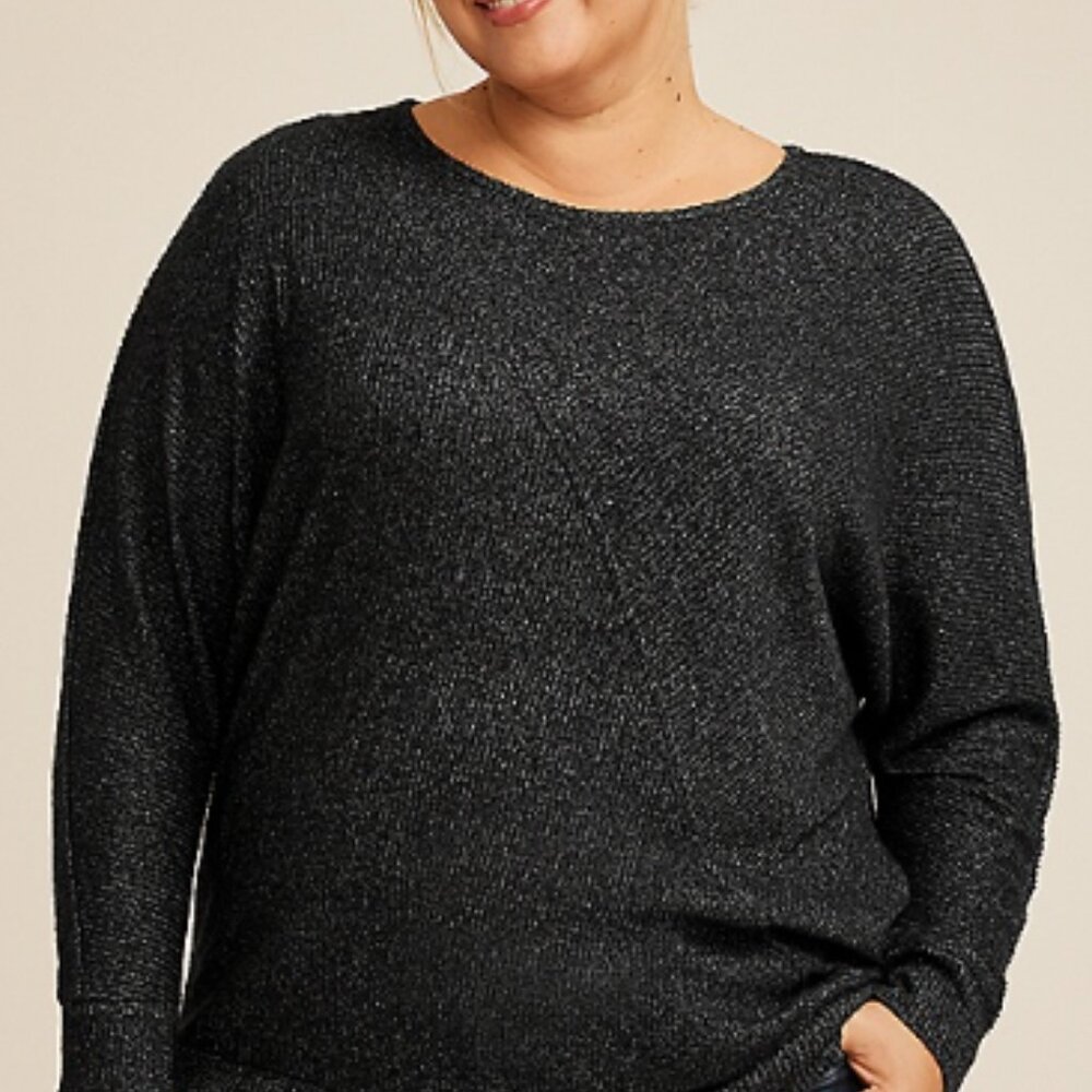 Chic Black Knit Pullover 24/7 maurices